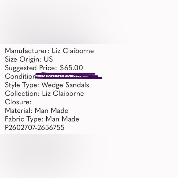 Liz Claiborne Womens Eastside White Square Toe Wedge Sandals Shoes New - Picture 11 of 16